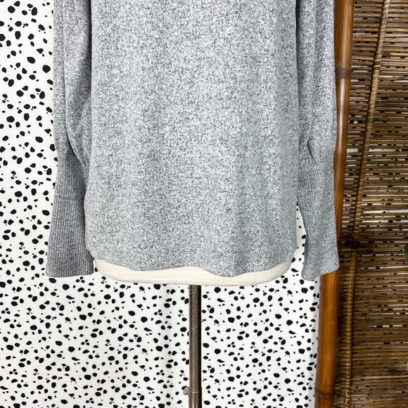 NEW Loft | Grey Puff Long Sleeve Marled Knit Pullover Sweater NWT S - Picture 8 of 11